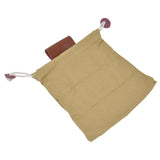 Fruit Picking Bag Waist Hanging Canvas Material PU Style Folded Save Space Belt Foraging BagKhaki - Close-Up Angle