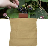 Fruit Picking Bag Waist Hanging Canvas Material PU Style Folded Save Space Belt Foraging BagKhaki
