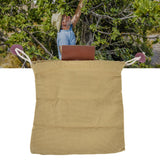 Fruit Picking Bag Waist Hanging Canvas Material PU Style Folded Save Space Belt Foraging BagKhaki