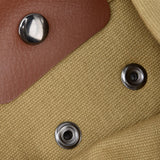 Fruit Picking Bag Waist Hanging Canvas Material PU Style Folded Save Space Belt Foraging BagKhaki - Extra Image