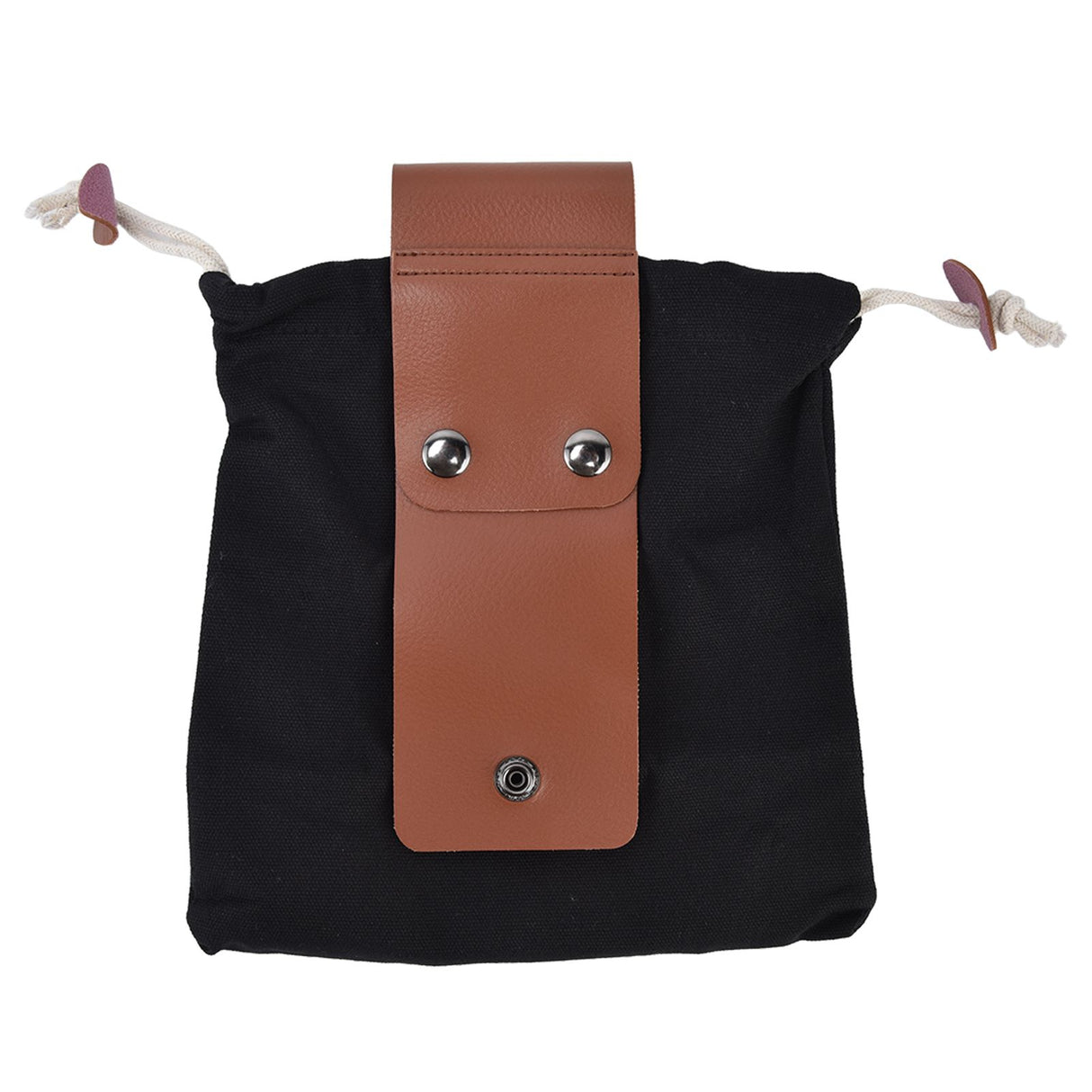 Fruit Picking Bag Waist Hanging Canvas Material PU Style Folded Save Space Belt Foraging BagBlack