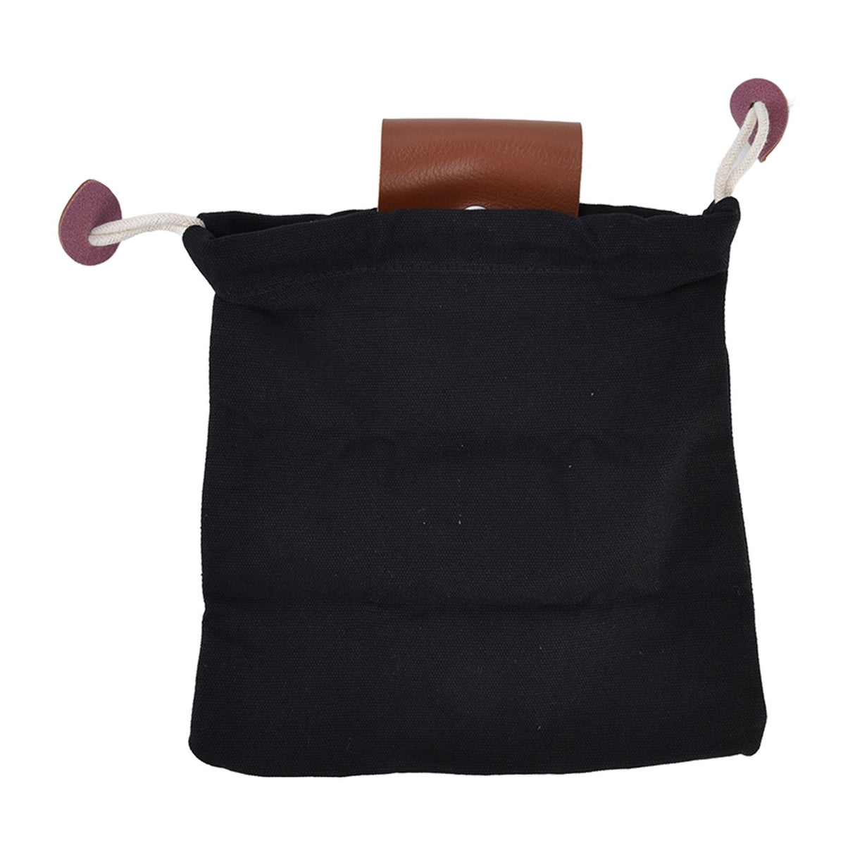 Fruit Picking Bag Waist Hanging Canvas Material PU Style Folded Save Space Belt Foraging BagBlack