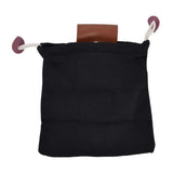 Fruit Picking Bag Waist Hanging Canvas Material PU Style Folded Save Space Belt Foraging BagBlack