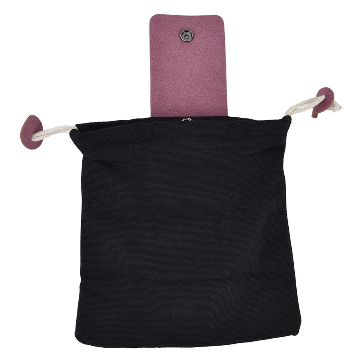 Fruit Picking Bag Waist Hanging Canvas Material PU Style Folded Save Space Belt Foraging BagBlack