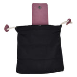 Fruit Picking Bag Waist Hanging Canvas Material PU Style Folded Save Space Belt Foraging BagBlack