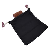 Fruit Picking Bag Waist Hanging Canvas Material PU Style Folded Save Space Belt Foraging BagBlack
