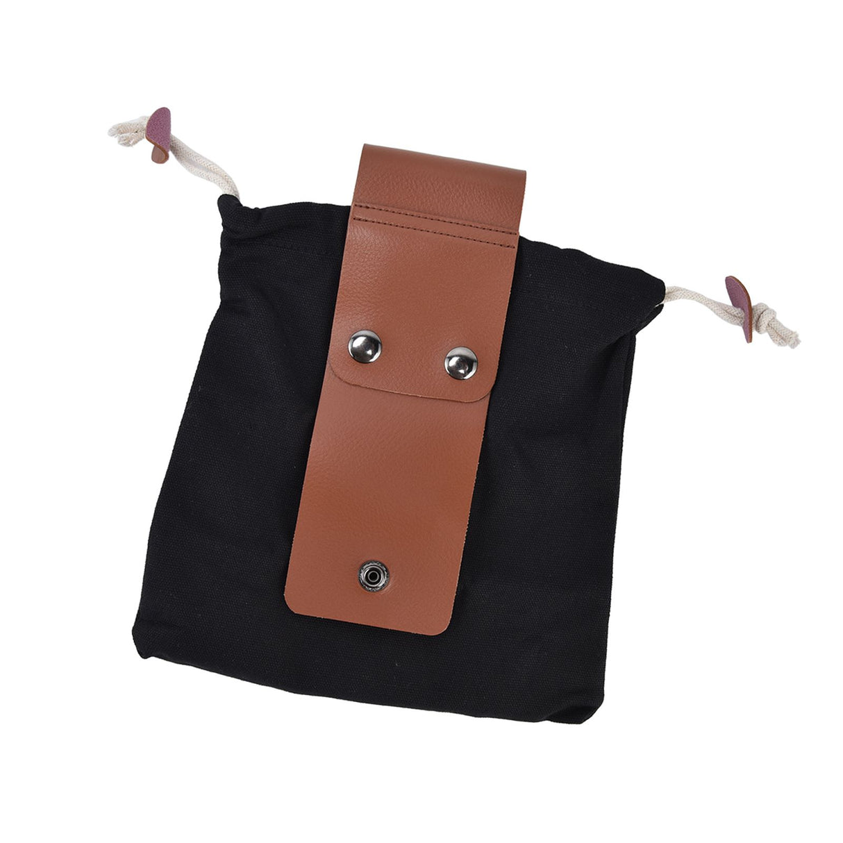 Fruit Picking Bag Waist Hanging Canvas Material PU Style Folded Save Space Belt Foraging BagBlack