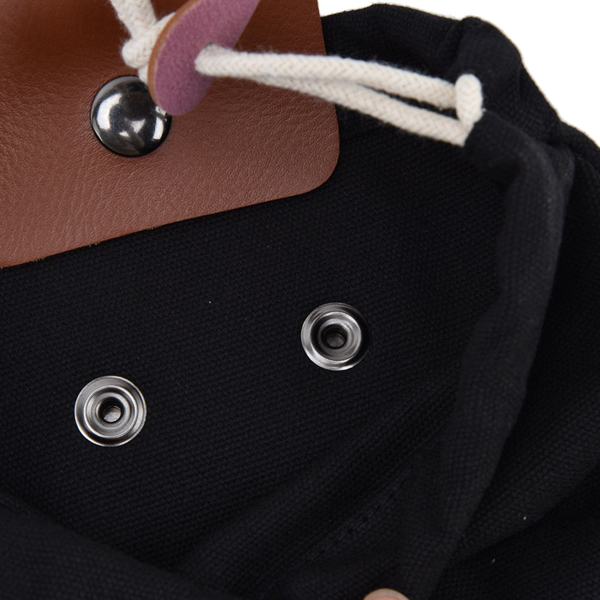 Fruit Picking Bag Waist Hanging Canvas Material PU Style Folded Save Space Belt Foraging BagBlack