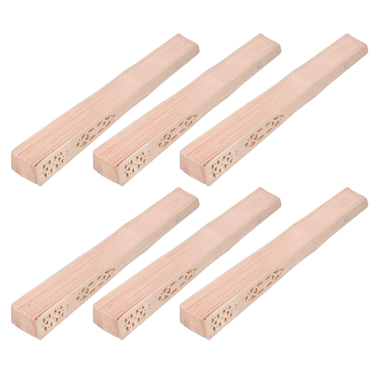 12Pcs Wooden Hand Fans Chinese Style Hollow Folding Handheld Fan for Wedding Gift Party DIY Decoration