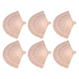 12Pcs Wooden Hand Fans Chinese Style Hollow Folding Handheld Fan for Wedding Gift Party DIY Decoration