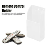 Acrylic Remote Control Holder Simple Wall Mount Media Organizer Transparent Cosmetics Stand1 Cell - Extra Image