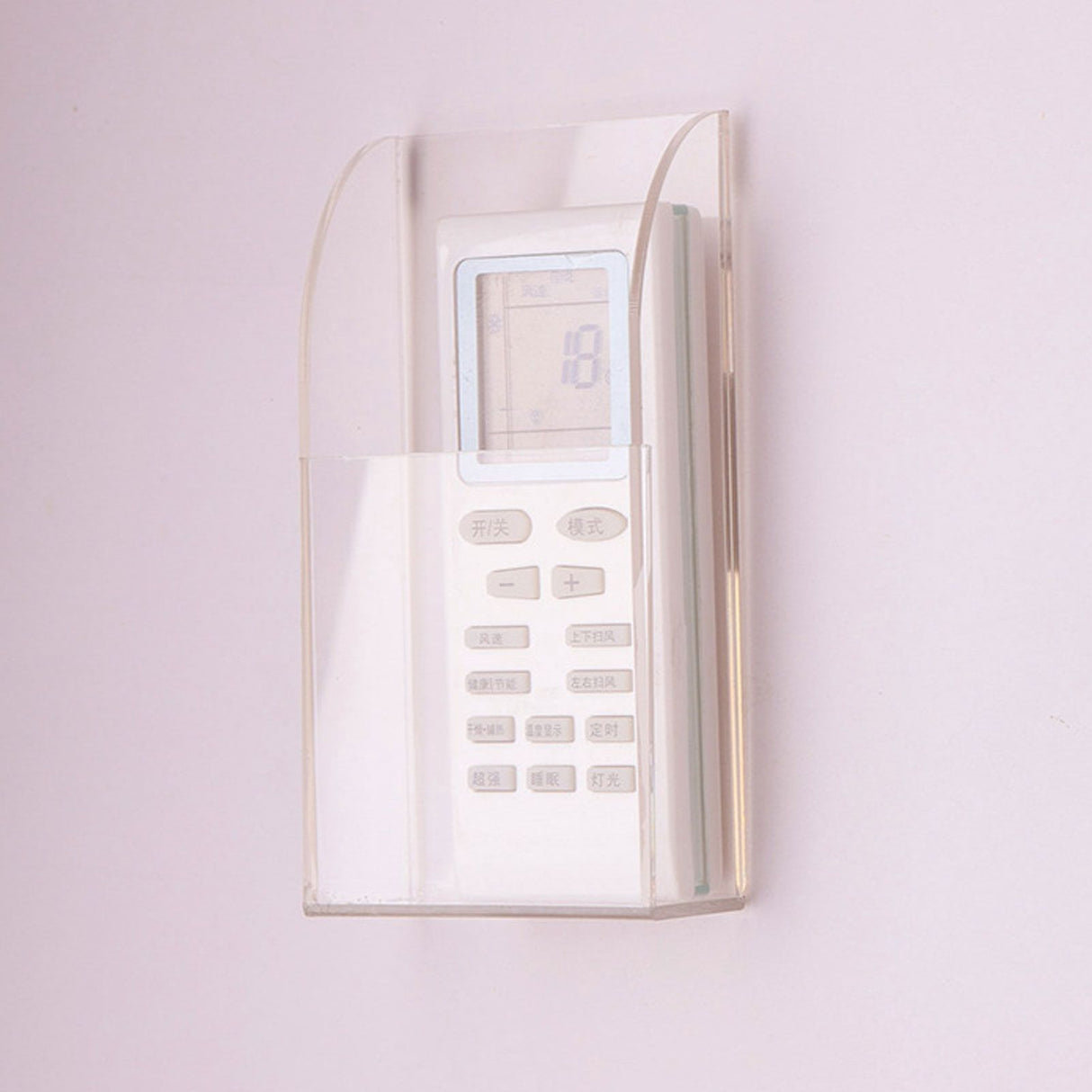 Acrylic Remote Control Holder Simple Wall Mount Media Organizer Transparent Cosmetics Stand1 Cell