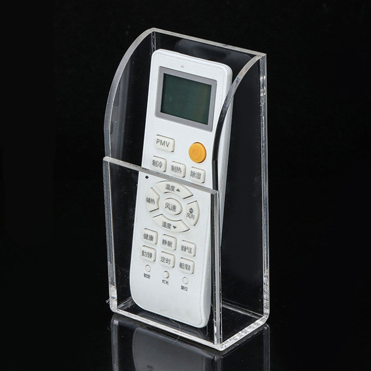 Acrylic Remote Control Holder Simple Wall Mount Media Organizer Transparent Cosmetics Stand1 Cell