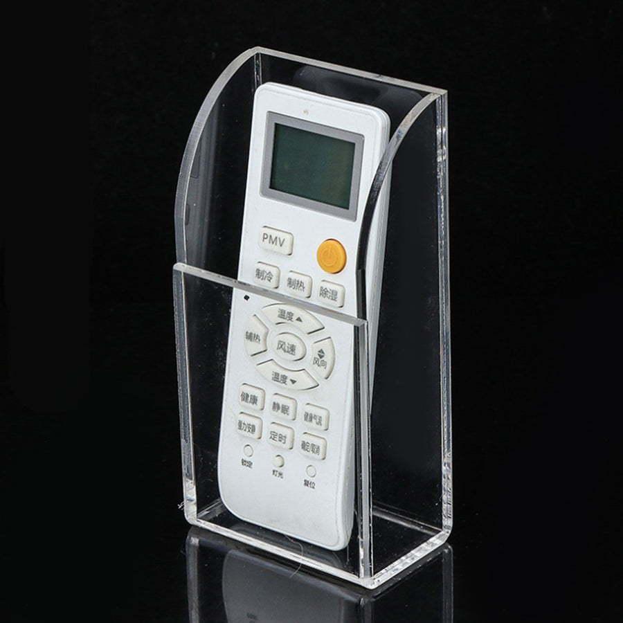 Acrylic Remote Control Holder Simple Wall Mount Media Organizer Transparent Cosmetics Stand1 Cell