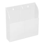 Acrylic Remote Control Holder Simple Wall Mount Media Organizer Transparent Cosmetics Stand2 Cell