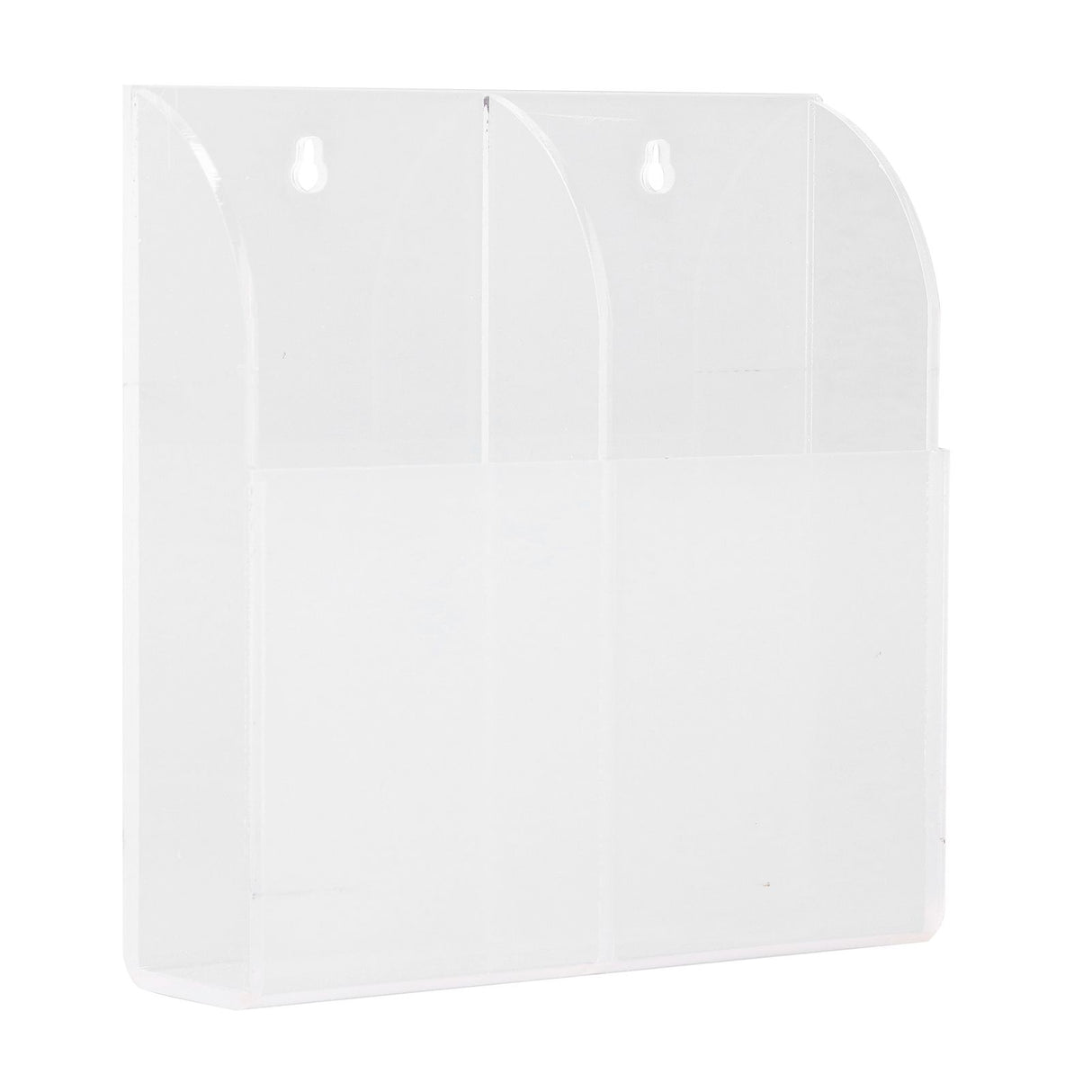 Acrylic Remote Control Holder Simple Wall Mount Media Organizer Transparent Cosmetics Stand2 Cell