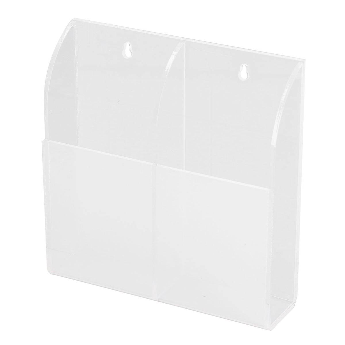Acrylic Remote Control Holder Simple Wall Mount Media Organizer Transparent Cosmetics Stand2 Cell