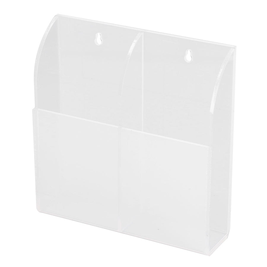 Acrylic Remote Control Holder Simple Wall Mount Media Organizer Transparent Cosmetics Stand2 Cell