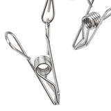 Clothes Drying Rack with 28 Clips Stainless Steel Laundry Drying Hanger for Socks Towels Bras Underwear - Extra Image