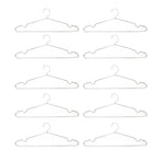 10pcs Clothes Hangers Stainless Steel Heavy Duty Prevent Slip Space Saving Coat Drying Hangers