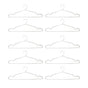 10pcs Clothes Hangers Stainless Steel Heavy Duty Prevent Slip Space Saving Coat Drying Hangers