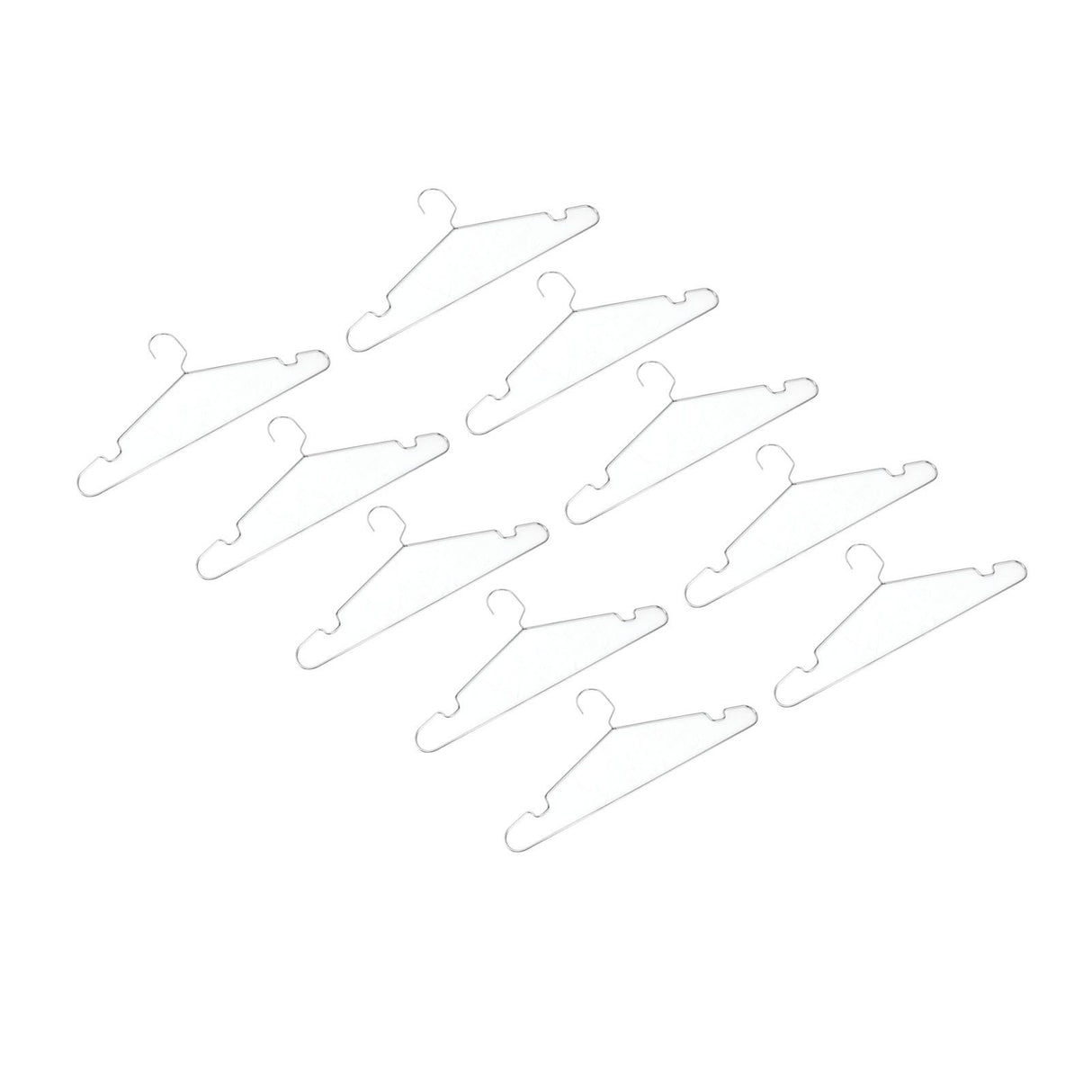 10pcs Clothes Hangers Stainless Steel Heavy Duty Prevent Slip Space Saving Coat Drying Hangers