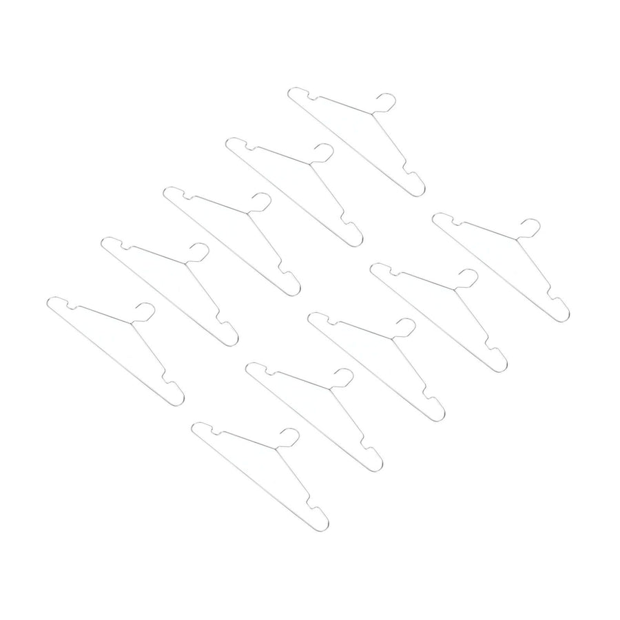 10pcs Clothes Hangers Stainless Steel Heavy Duty Prevent Slip Space Saving Coat Drying Hangers