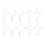 10pcs Clothes Hangers Stainless Steel Heavy Duty Prevent Slip Space Saving Coat Drying Hangers - 45-Degree Angle