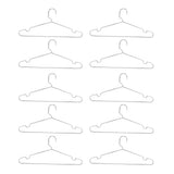10pcs Clothes Hangers Stainless Steel Heavy Duty Prevent Slip Space Saving Coat Drying Hangers