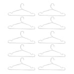 10pcs Clothes Hangers Stainless Steel Heavy Duty Prevent Slip Space Saving Coat Drying Hangers