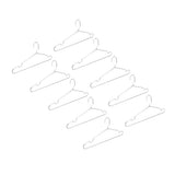 10pcs Clothes Hangers Stainless Steel Heavy Duty Prevent Slip Space Saving Coat Drying Hangers