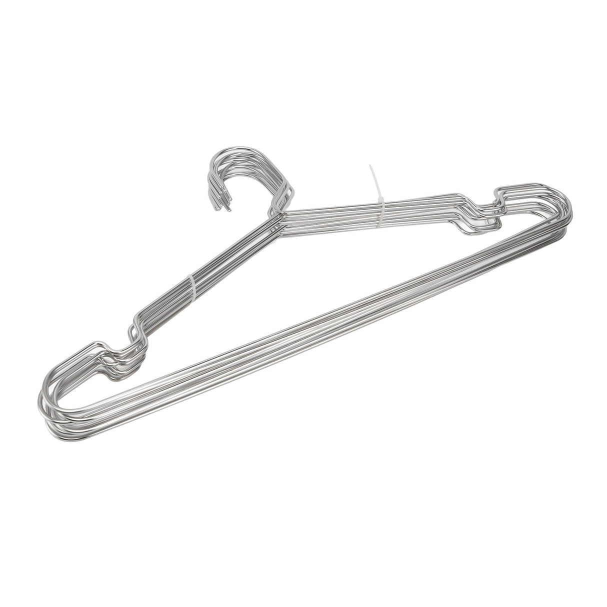 10pcs Clothes Hangers Stainless Steel Heavy Duty Prevent Slip Space Saving Coat Drying Hangers