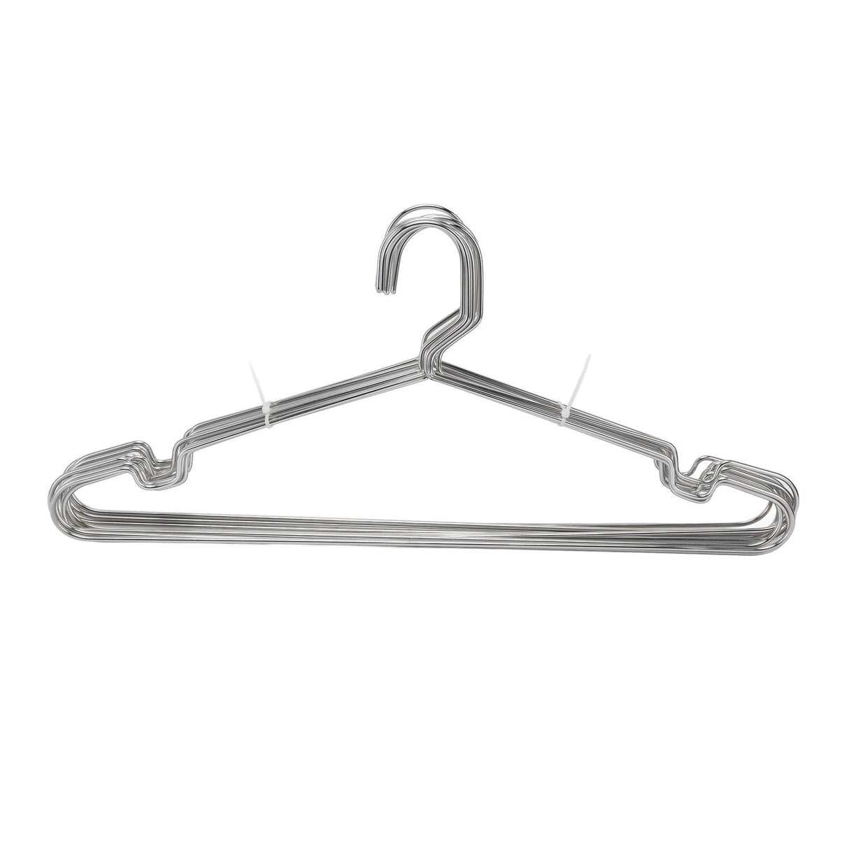 10pcs Clothes Hangers Stainless Steel Heavy Duty Prevent Slip Space Saving Coat Drying Hangers