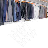 10pcs Clothes Hangers Stainless Steel Heavy Duty Prevent Slip Space Saving Coat Drying Hangers