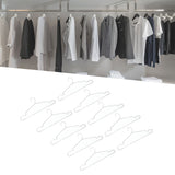 10pcs Clothes Hangers Stainless Steel Heavy Duty Prevent Slip Space Saving Coat Drying Hangers - Extra Image