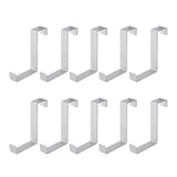10Pcs Stainless Steel Cabinet Door Hook Waterproof Z Shaped Reversible Door Hanger for Kitchen Apartment