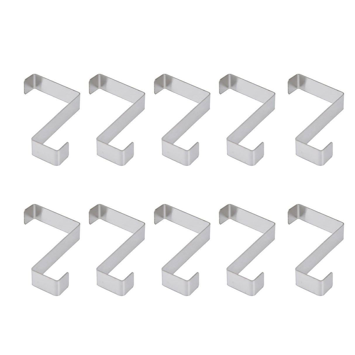 10Pcs Stainless Steel Cabinet Door Hook Waterproof Z Shaped Reversible Door Hanger for Kitchen Apartment