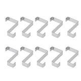 10Pcs Stainless Steel Cabinet Door Hook Waterproof Z Shaped Reversible Door Hanger for Kitchen Apartment - Front View