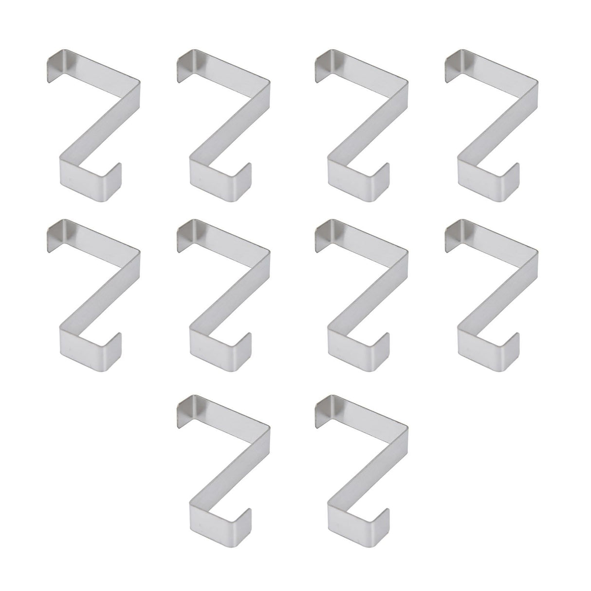 10Pcs Stainless Steel Cabinet Door Hook Waterproof Z Shaped Reversible Door Hanger for Kitchen Apartment