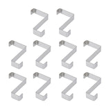10Pcs Stainless Steel Cabinet Door Hook Waterproof Z Shaped Reversible Door Hanger for Kitchen Apartment