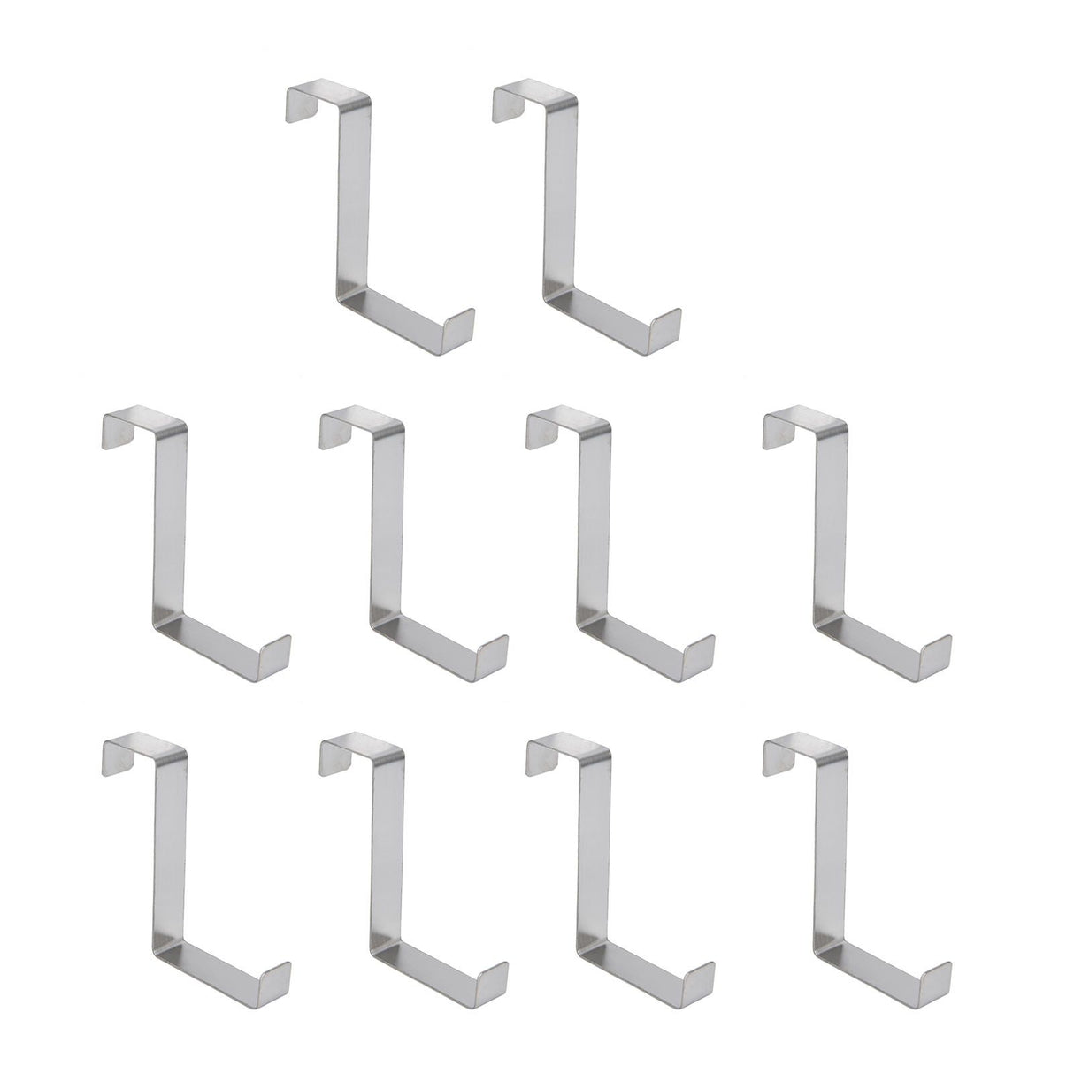 10Pcs Stainless Steel Cabinet Door Hook Waterproof Z Shaped Reversible Door Hanger for Kitchen Apartment