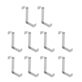 10Pcs Stainless Steel Cabinet Door Hook Waterproof Z Shaped Reversible Door Hanger for Kitchen Apartment