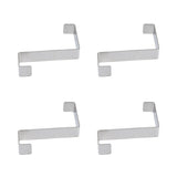 10Pcs Stainless Steel Cabinet Door Hook Waterproof Z Shaped Reversible Door Hanger for Kitchen Apartment - Rear View