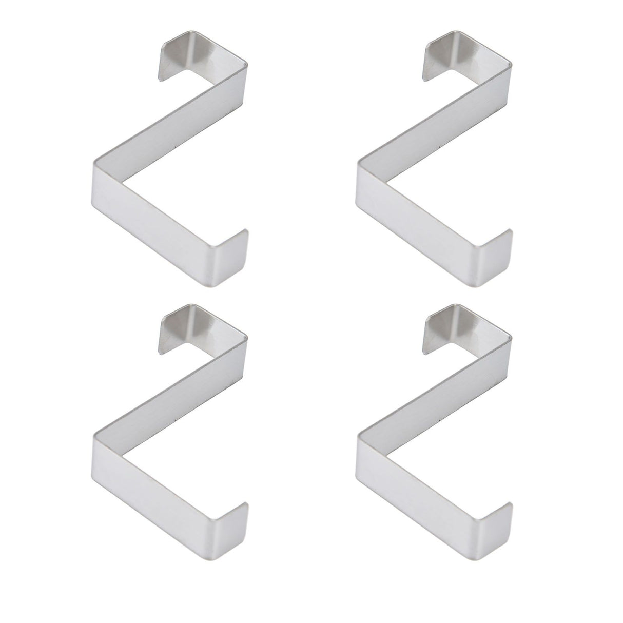 10Pcs Stainless Steel Cabinet Door Hook Waterproof Z Shaped Reversible Door Hanger for Kitchen Apartment