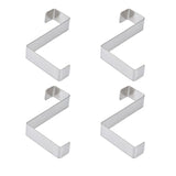 10Pcs Stainless Steel Cabinet Door Hook Waterproof Z Shaped Reversible Door Hanger for Kitchen Apartment - Close-Up Angle