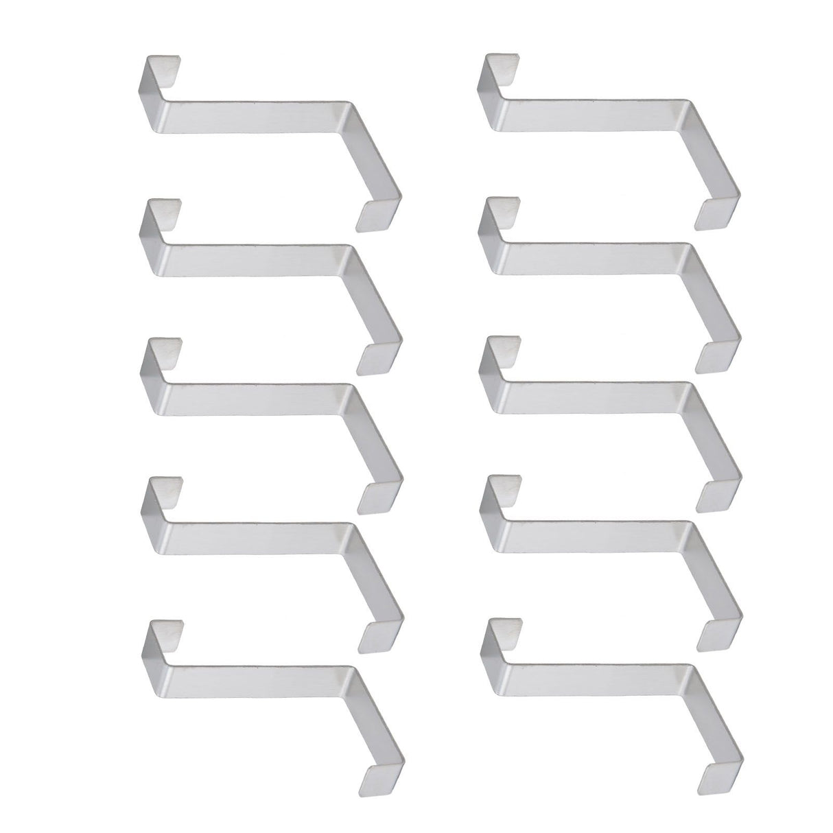 10Pcs Stainless Steel Cabinet Door Hook Waterproof Z Shaped Reversible Door Hanger for Kitchen Apartment