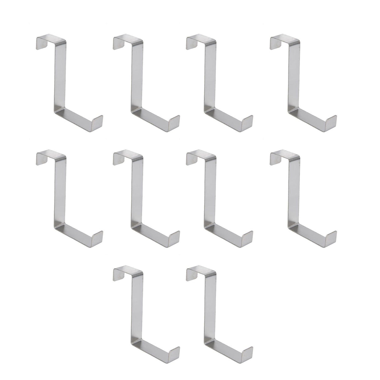 10Pcs Stainless Steel Cabinet Door Hook Waterproof Z Shaped Reversible Door Hanger for Kitchen Apartment