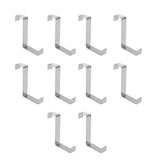 10Pcs Stainless Steel Cabinet Door Hook Waterproof Z Shaped Reversible Door Hanger for Kitchen Apartment