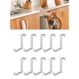 10Pcs Stainless Steel Cabinet Door Hook Waterproof Z Shaped Reversible Door Hanger for Kitchen Apartment