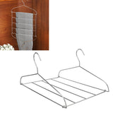 Stainless Steel Magic Pants Hangers Foldable Multifunctional Space Saving Slacks Hangers for Pants Clothes